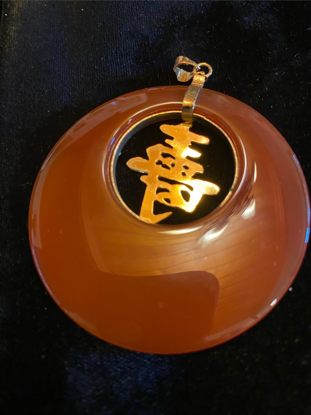 Carnelian Gold Plated Pendant - Picture 2 of 3